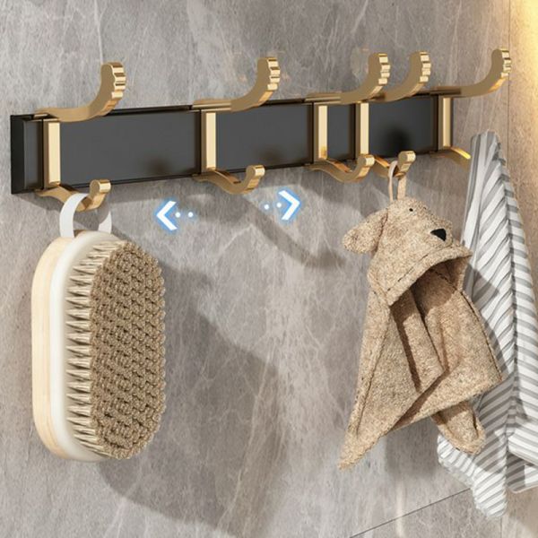 Produktbild von 5-teiliges Badezimmer-Set In Mattschwarz – Handtuchhalter, Ring, Toilettenpapierhalter & 2 Haken