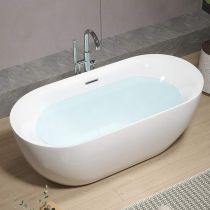 Bathtub & Silver Freestanding Faucet