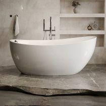 Bathtub & Silver Freestanding Faucet