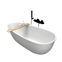 Tub with Wall Mounted Faucets