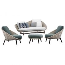 4-Piece Set (2 Chairs & Loveseats & Ottoman)