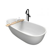 Bathtub & Black Freestanding Faucet