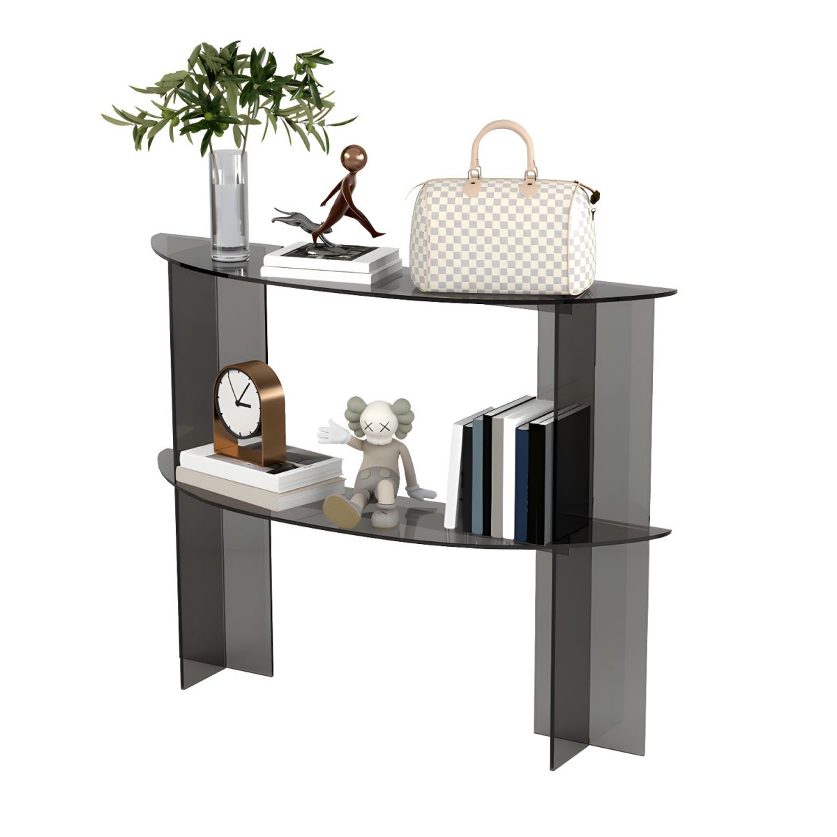 Modern Half-circle Console Table in Clear Acrylic with 42-Inch Length ...