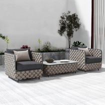 3-Teiliges Set (2 Sofas & 1 Teetisch)