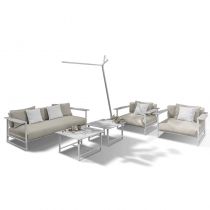 5-Piece Set (2 Chairs & 2 Square Coffee Tables & Loveseat）