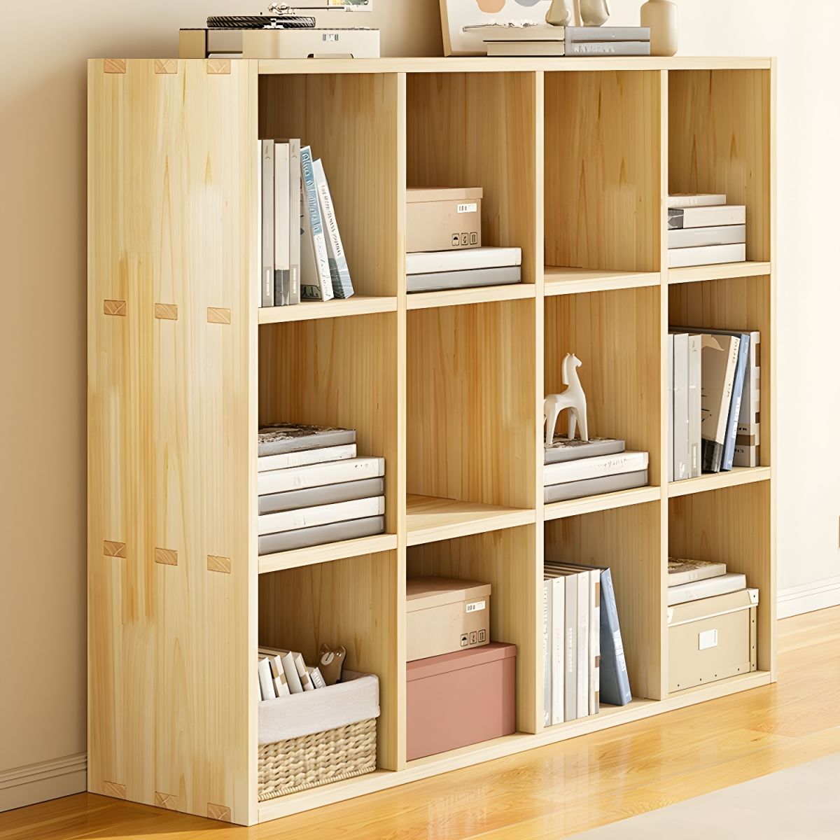 Solid Wood Cube Bookcase