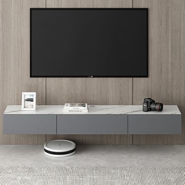 Mobile TV moderno bianco con spazio per TV da 55 pollici
