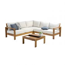 4pc(Corner Chair&Left Arm Loveseat&Right Arm Loveseat&Tea Table)