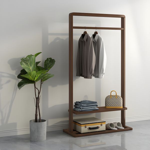 Nordische freistehende Garderobe aus Massivholz mit Stauraum für Zuhause