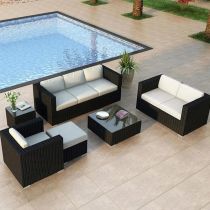 6 pcs(Chair&Loveseat&3-Seater Sofa&Tea Table&Side Table&Ottoman)