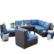 5-Piece Set (2 Chairs & Loveseat & 3-Seater Sofa & Coffee Table)