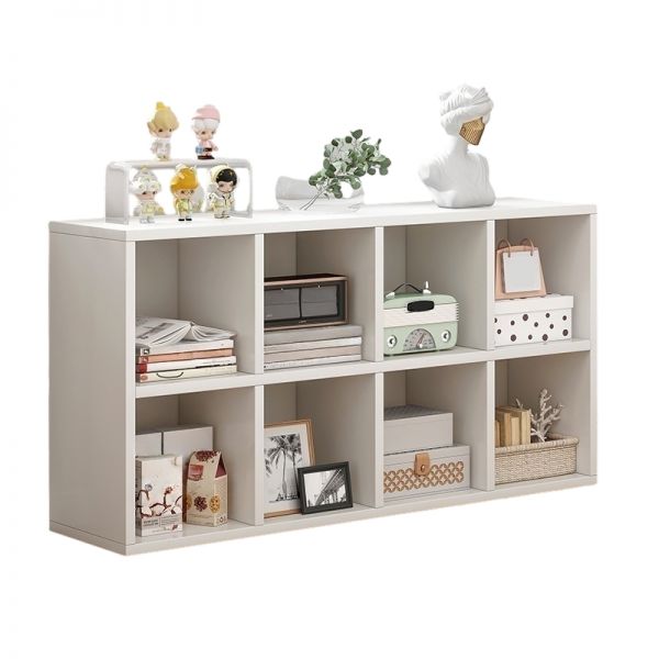 White Wood Verticle or Horizontal Closed Back Storage Cubes