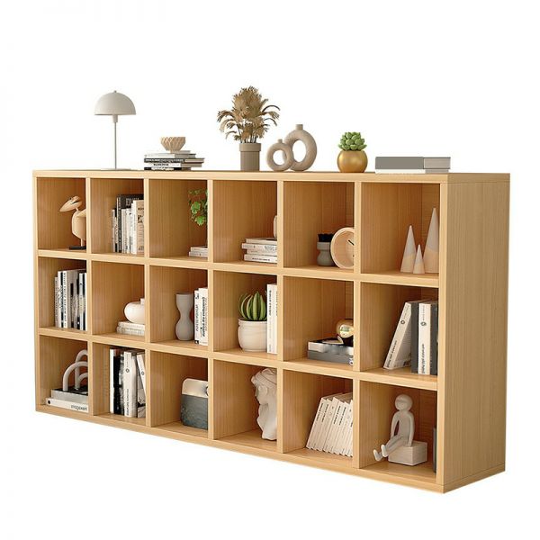 Modern Vertical Or Horizontal Closed Back Wood Storage Cube