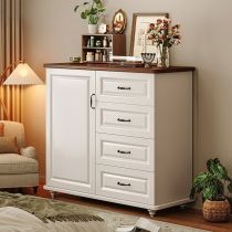 White/Dark Walnut