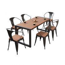 Table & 6 Chaises