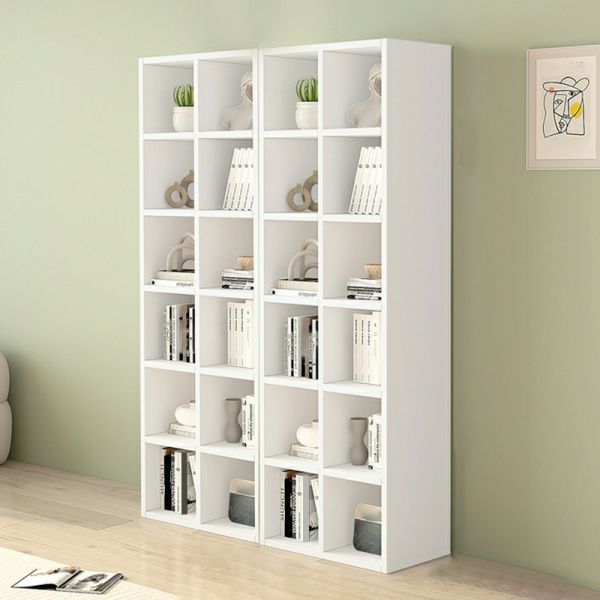 Modern Vertical Or Horizontal Closed Back Wood Storage Cube