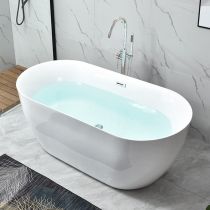 Bathtub & Silver Freestanding Faucet