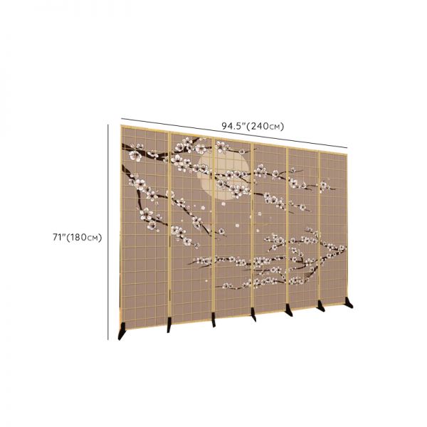Oriental Asian Shoji Screen Room Partition Wall, 94