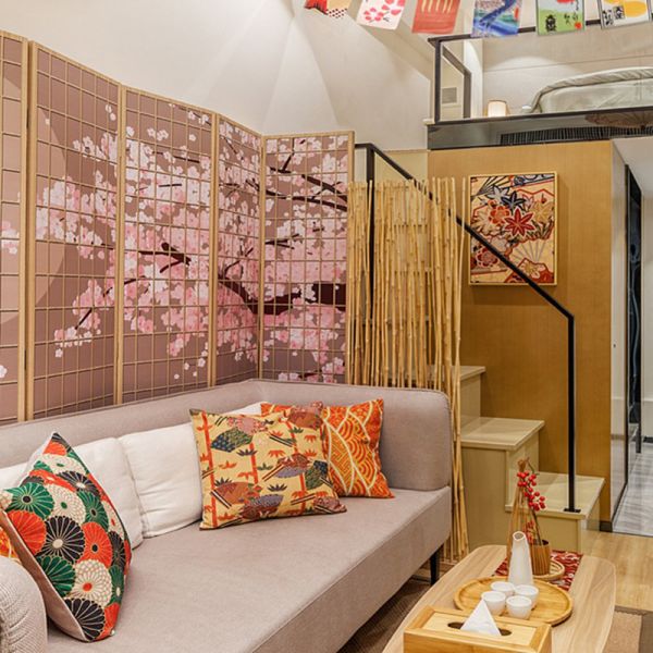 Oriental Asian Shoji Screen Room Partition Wall, 94
