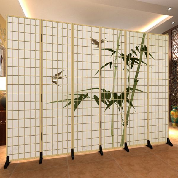 Japandi Asian Shoji Screen Room Divider Track, 63