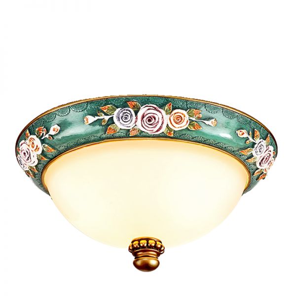 ガラスシェード付きの3つのライト天井取り付け照明、LED/白熱灯