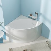 Bathtub & White Wall-Mounted Faucet