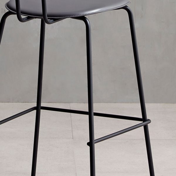 Simple Barrel Hideskin Bar Stools in Lemon Color with