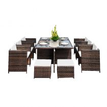 Table & 6 Chairs & 4 Ottomans