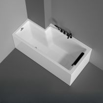 Vasca da Bagno + Set 5 Pezzi Nero