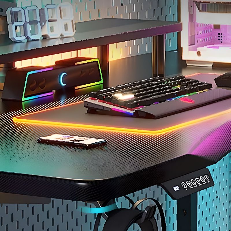Multi-Levelled Office Computer Desk with Single Motor Electric Height ...