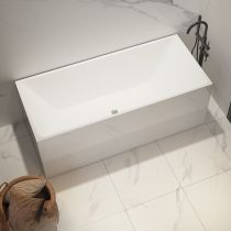 Bathtub & Black Freestanding Faucet