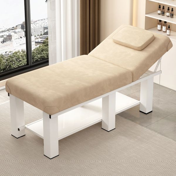 Fixed Height Massage Bed with Alloy Rectangle Top on Slab