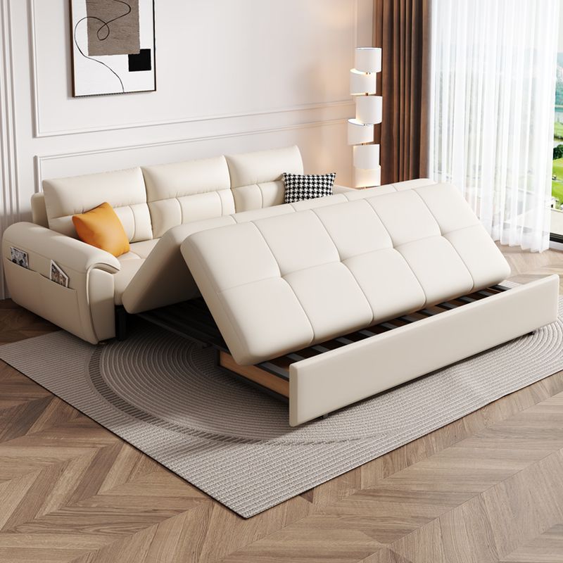 Cream California King Futon Day Bed for 4 with Repository Storage ...