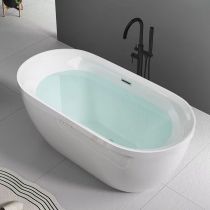 Bathtub & Black Freestanding Faucet