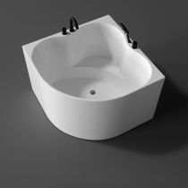 Vasca da Bagno + Set Quattro Pezzi Nero