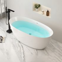 Bathtub & Square Freestanding Faucet