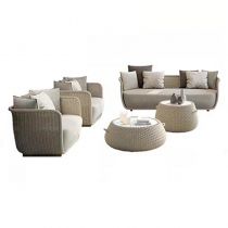 5-Piece Set (2 Chairs&3-Seater Sofa&Coffee Table&Side Table)