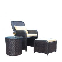 3 pcs (Chair & Ottoman & Coffee Table)