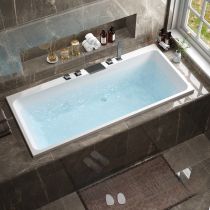 Baignoire avec Ensemble de 5 Pièces Gris