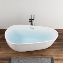 Bathtub & Black Freestanding Faucet