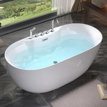 Badewanne & 5-Teiliges Set in Silber