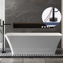 Vasca da bagno+rubinetto da terra nero