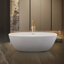 Bathtub & Gold Freestanding Faucet