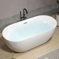 Bathtub & Black Freestanding Faucet