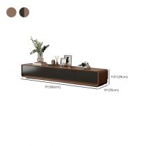 Modern TV Stand Rubber Wood Open Storage TV Console with Drawers and Doors