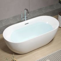 Bathtub & Silver Freestanding Faucet