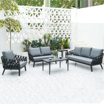 5 pcs (Chair&Loveseat&3-Seater Sofa&Coffee Table&Side Table)