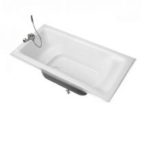 Bathtub & Silver Wall-Mounted Faucet