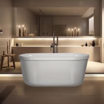 Bathtub & Black Freestanding Faucet