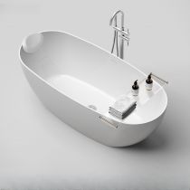 Bathtub & Silver Freestanding Faucet